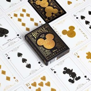 Bicycle Disney Mickey Mouse Black and Gold Inspired Playing Cards Baraja poker
