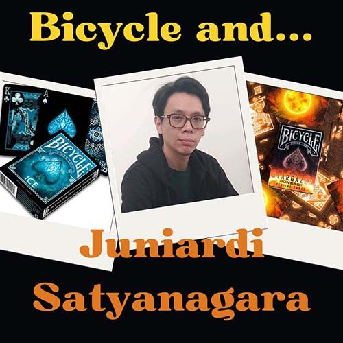 Juniardi Satyanagara, nacido en Bandug, Java Occidential, Indonesia. Es un ilustrador y diseñador gráfico polivalente, con gran dominio de Adobe Photoshop, Corel Draw, Adobe Illustrator y Blender 3D. Ha realizado muchos trabajos de ilustración y digitales en varios estilos y hace unas grandes colaboraciones con USPCC, diseñando barajas para Bicycle.