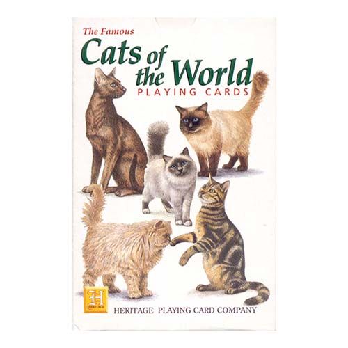 Cats of the world playing cards Heritage Gatos del mundo