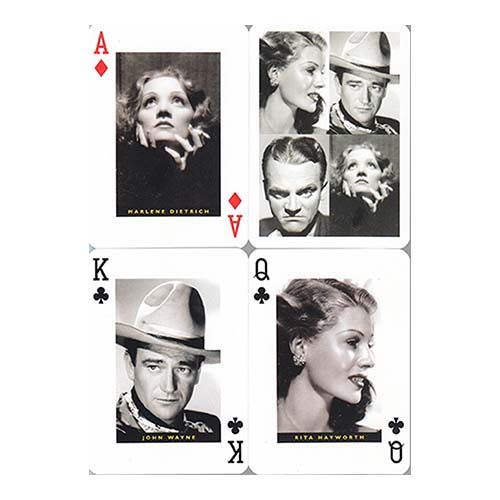 Hollywood great movie stars playing cards Piatnik Cinema Poker baraja cartas artistas cine