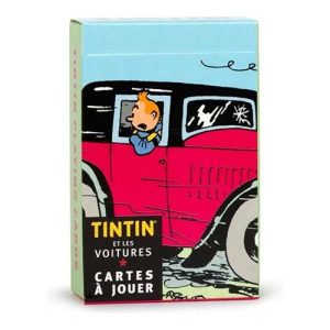 Tintin et les Voitures cartes a jouer playing cards poker naipe baraja cartas coches vehiculos