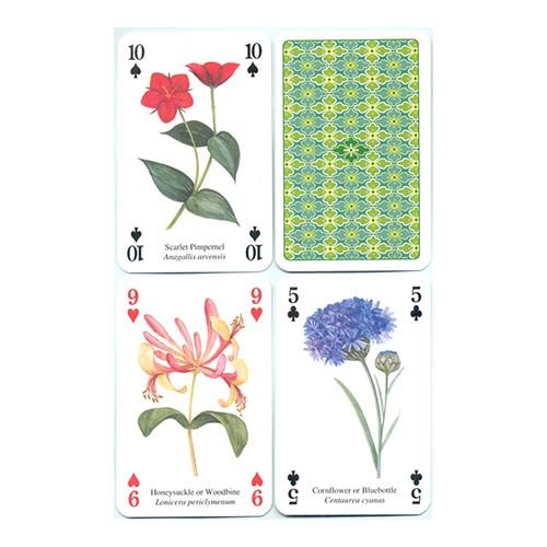 Wild flowers playing cards Heritage Baraja poker flores silvestres
