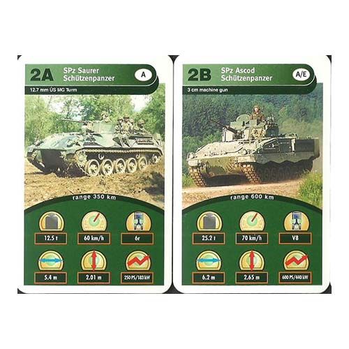 Tanks Megatrumpf Piatnik playing cards quartets quartette cuartetos baraja cartas tanques militares 12