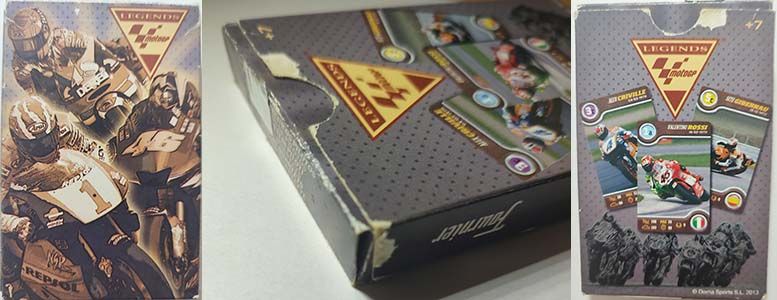 Legends MotGP Fournier Leyendas Moto GP baraja cuartetos cartas naipe 2013 estuche original