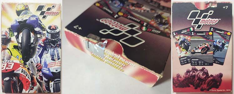 MotoGP Baraja Fournier 2013 Cuartetos tecnicos pilotos 2013 naipe cartas estuche carton