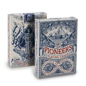 Pioneers playing cards Souvenir Chicago poker deck The Ellusionist Cartamundi Baraja cartas naipes USA blue azul
