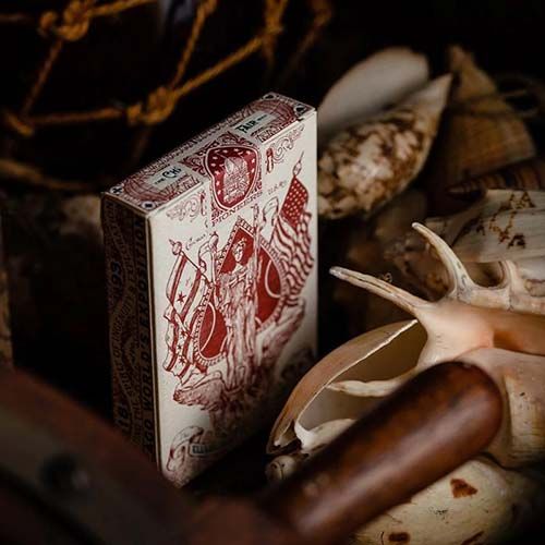 Pioneers playing cards Souvenir Chicago poker deck The Ellusionist Cartamundi Baraja cartas naipes USA red roja 14