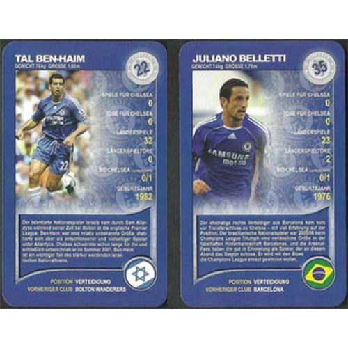 Chelsea 2008 Top Trumps Specials Football Club Cards Game 12