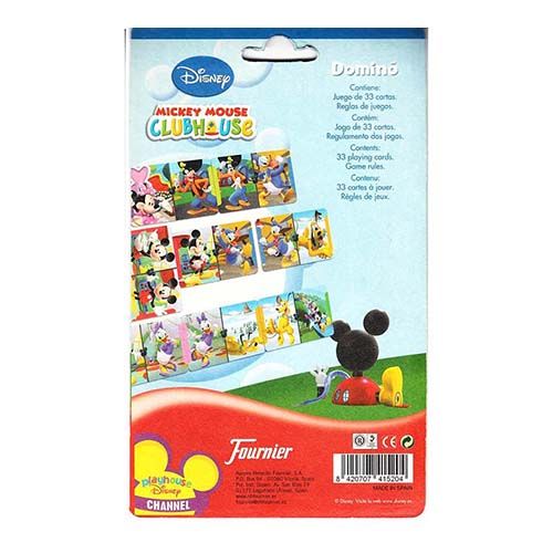 Disney Domino M;ickey Mouse club house Fournier baraja cartas edicion especial caja lata metalica 16