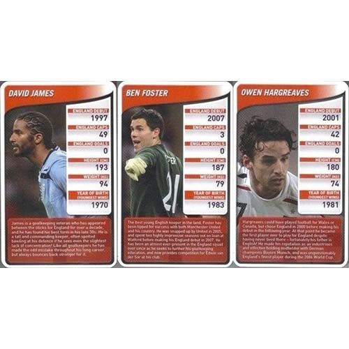 England Football Stars Top Trumps Game cards Trading 12