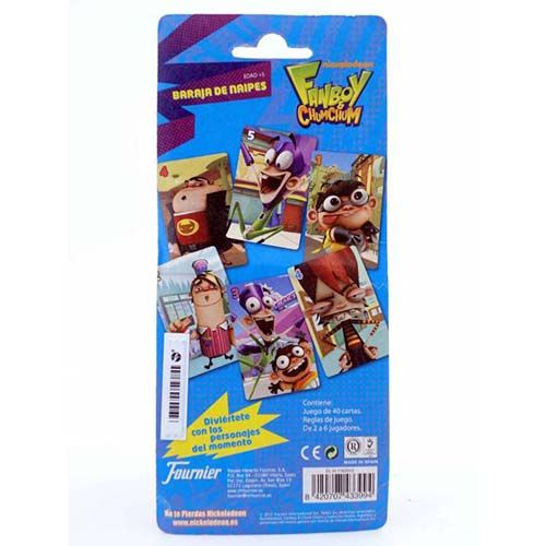 Fanboy and ChumChum Fournier Nickelodeon Baraja de naipes cartas 13