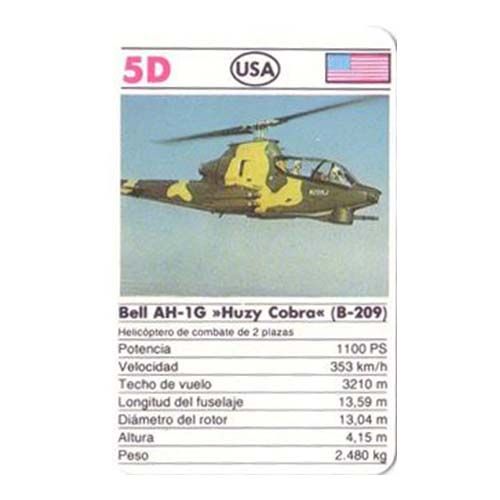 Minicart Helicopteros Naipes Comas baraja cartas cuartetos fichas tecnicas 12
