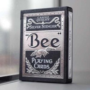Bee Silver Stinger playing cards casino quality special edition diamond back USPCC poker deck 11