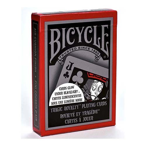 Bicycle Tragic Royalty poker deck playing cards Tim Burton glow under blacklight luminiscente UV light 11