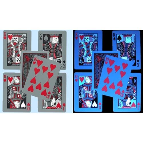 Bicycle Tragic Royalty poker deck playing cards Tim Burton glow under blacklight luminiscente UV light 15