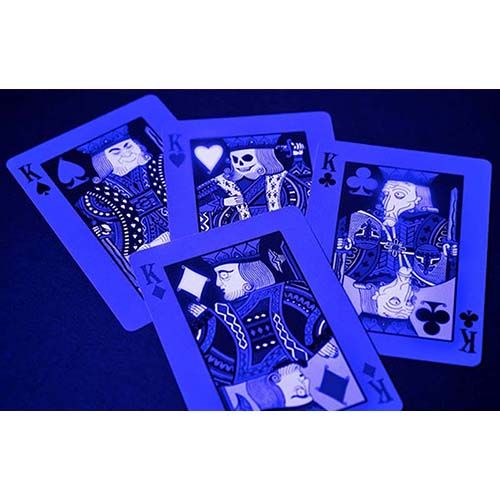Bicycle Tragic Royalty poker deck playing cards Tim Burton glow under blacklight luminiscente UV light 16