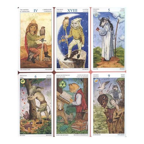 Tarot de los Señores animales Lo Scarabeo 78 cartas Animal Bosque cartas 13