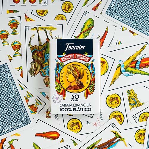 Baraja española plastico 50c Fournier 50 cartas PVC Calidad Casino 8420707351823 Ref 10023423 Made in Spain 12