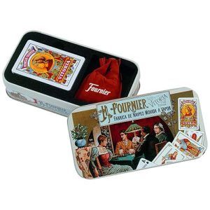 Conjunto Mus lata metalica Fournier litografia caja metal Heraclio fabrica naipes amarracos baraja 11