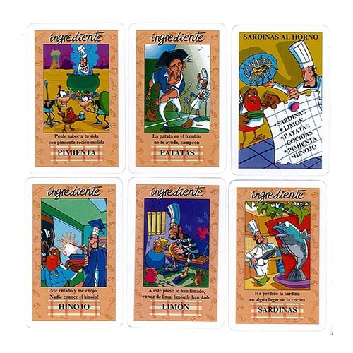 El juego del Rico Rico verano Juego de naipes infantil Fournier Arguiñano Aprender cocinar recetas menu 12