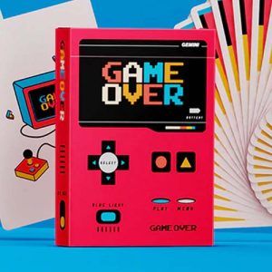 Game Over playing cards red poker deck USPCC Gemini Pixel 11