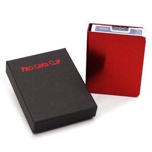 Pro card clip red protector baraja poker magia rojo 11