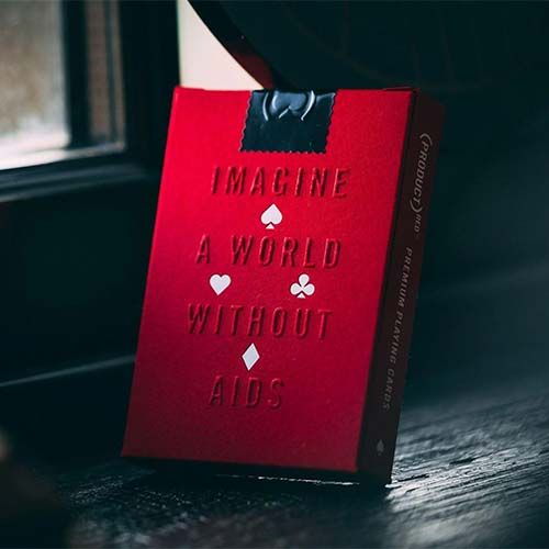 Product Red Theory11 playing cards aids poker deck Sida VIH baraja cartas 16