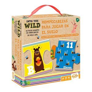 Rompecabezas Gigante animales cartamundi Shuffle para jugar en el suelo puzzle salvajes aprender ingles numeros 11