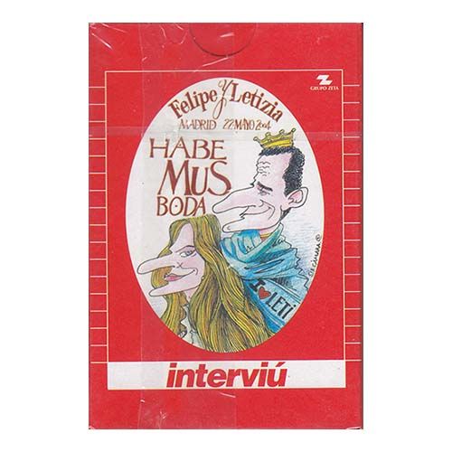 Habemus Boda Interviu Fournier roja baraja cartas naipe Felipe Letizia 22 mayo 2004 Ron Brugal Rey Reina 11