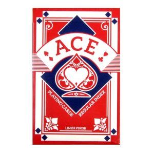 Ace bridge playing cards Cartamundi poker 55 regular index linen finish red 11
