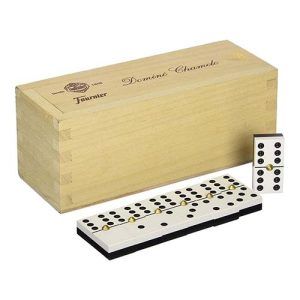 Domino Chamelo caja madera Fournier celuloide 28 fichas juego mesa alta calidad jugar 11