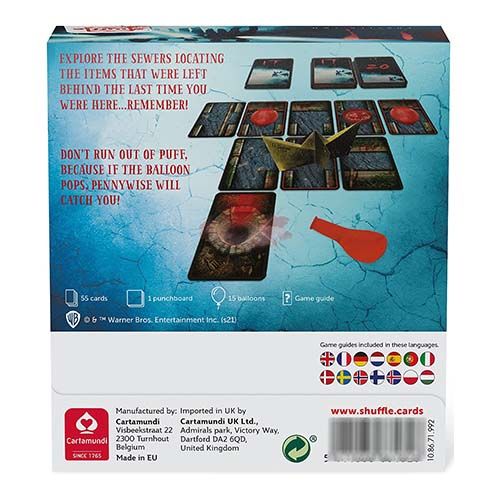 IT Chapter Two card game Shuffle Cartamundi Warner Bros Terror Horror Cinema FIlm Juego mesa miedo 4