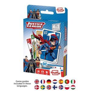 Justice League card games 4 in 1 shuffle Cartamundi DC Comics Heroes baraja infantil juegos cartas 11
