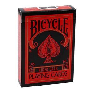Bicycle Reverse Red black playing cards rider back magic USPCC tricks yellow gaff 11