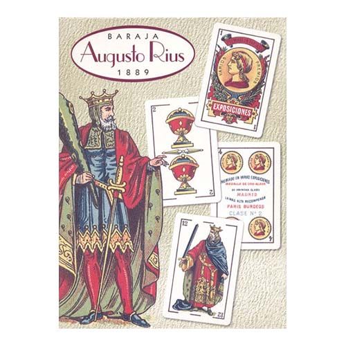 Baraja Augusto Rius 1889 Fournier Reproduccion naipes heraclio española cartas baralho espanhol spanish deck playing cards 11