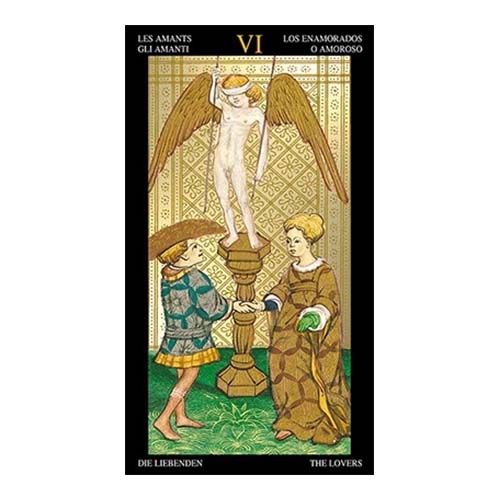Golden Visconti Tarot Grand Trumps 22 gilded major arcana Lo Scarabeo instructions arcanos mayores dorados 12