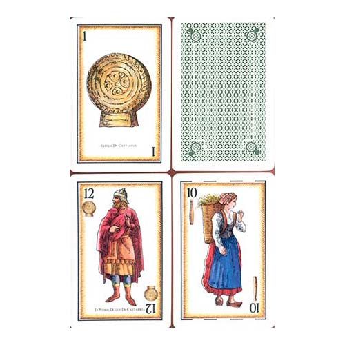 Naipe Cantabro Castuera 1981 baraja cartas Cantabria Caja ahorros Santander Sinues coleccion 12
