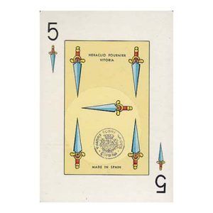 Circulo de Bellas Artes Baraja poker español azul Heraclio Fournier Timbre negro coleccion Museo 12
