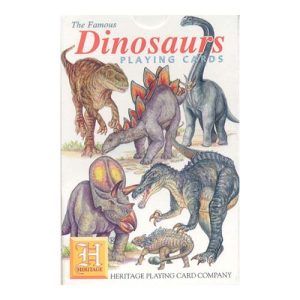 Dinosaurs playing cards Heritage poker deck Dinosaurios baraka cartas didactica aprender 11