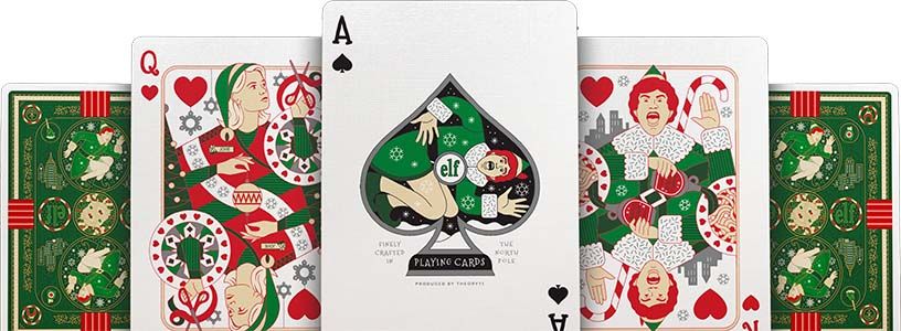 Elf playing cards Theory11 premium poker deck Warner bros film cinema baraja cartas naipe elfo magia 16