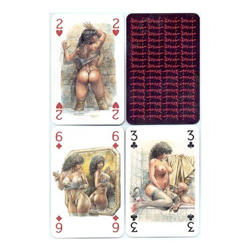 Serpieri playing card collection Lo Scarabeo poker deck erotic erotism baraja cartas arte erotico erotismo 12