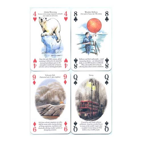 Weather playing cards Heritage poker deck facts phenomena clima tiempo baraka cartas meteorlogia aprender 12