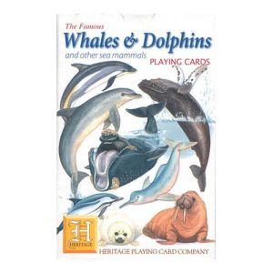 Whales and Dolphins playing cards Heritage poker deck Delfines Ballenas baraja cartas naipe aprender 11