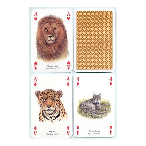 Wild Cats playing cards Heritage poker deck cat baraja cartas gatos salvajes felinos naipe aprender 12