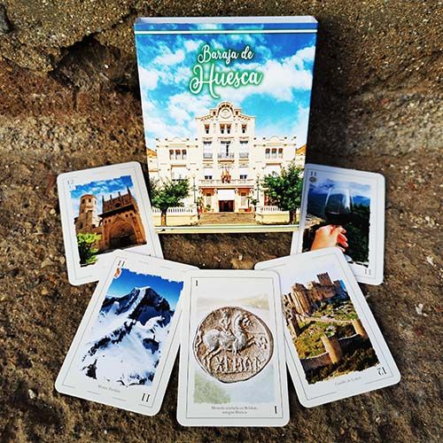 Baraja Huesca edicion especial editorial graficas maxtor 40 cartas naipe Aragon viajar viaje turismo coleccion coleccionable 12