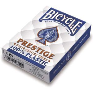 Bicycle Prestige plastic playing cards poker deck plastico Fournier USPCC baraja cartas casino calidad rider back blue azul 11