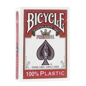 Bicycle plastic playing cards poker deck Fournier USPCC Prestige casino jumbo face plastico baraja cartas red roja 11