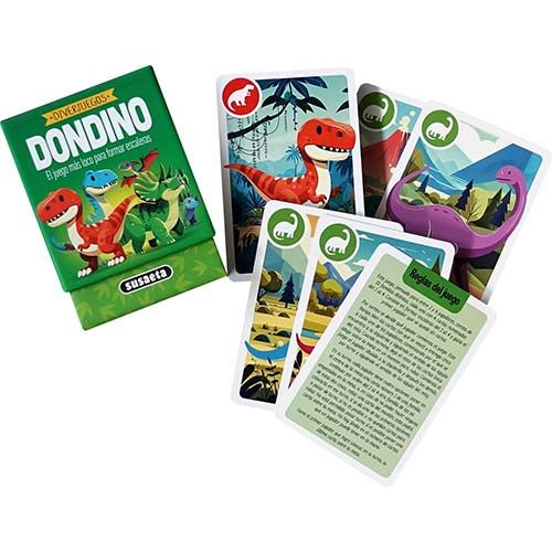 Diverjuegos Dondino Susaeta cartas juego escaleras dinosaurios ediciones editorial naipe infantil 13