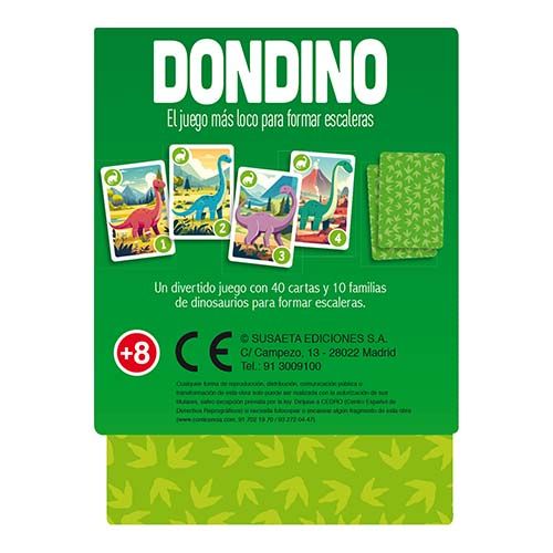 Diverjuegos Dondino Susaeta cartas juego escaleras dinosaurios ediciones editorial naipe infantil 14