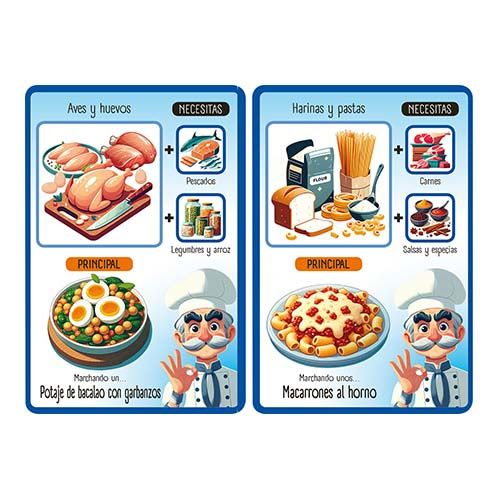 Diverjuegos Si Chef Susaeta cartas baraja naipe infantil cocina aprender cocinar platos ingredientes divertido 12
